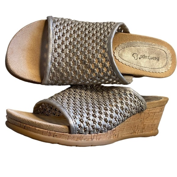 BARETRAPS - THE FLOSSY WEDGE SANDAL- NWT - SIZE 8.5 - METALLIC COLOR - S3 - Picture 9 of 15